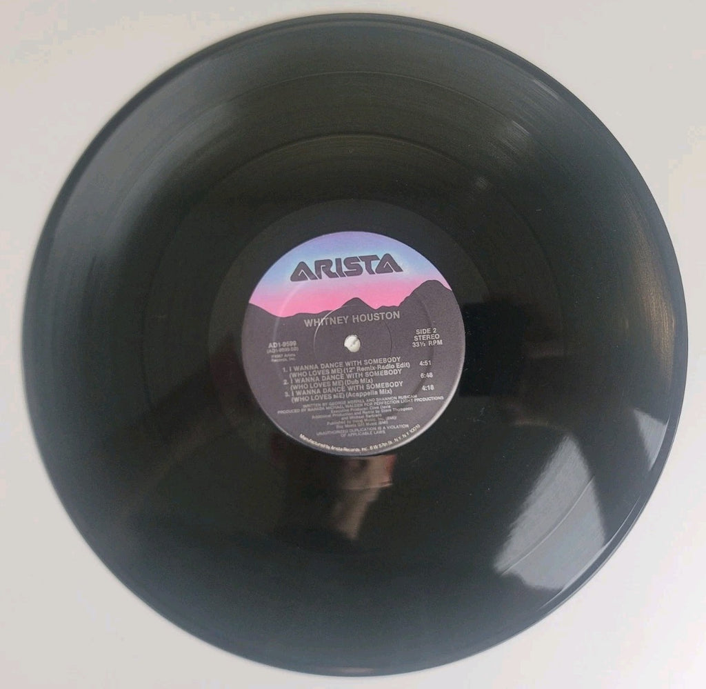 Whitney Houston – I Wanna Dance With Somebody 12" Vinyl Single (1987 Arista DMM Sterling NM/VG+)