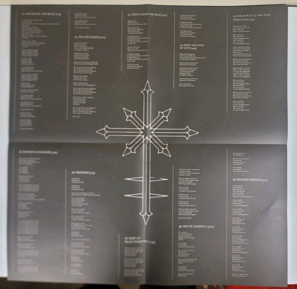 Marilyn Manson We Are Chaos LP Cobalt Blue Vinyl Best Buy Poster Pete Lyman NM/NM