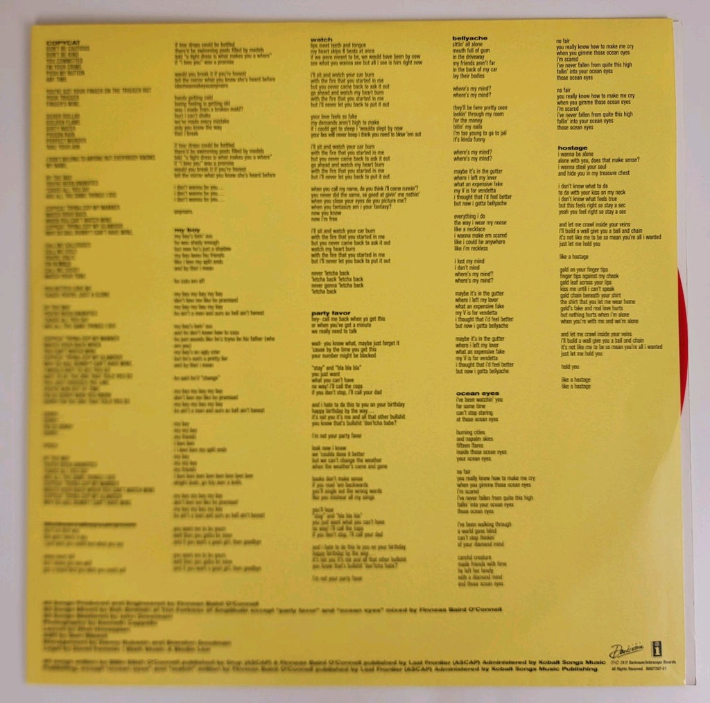 Billie Eilish – Dont Smile At Me 12" Vinyl EP Reissue Interscope Darkroom NM/NM