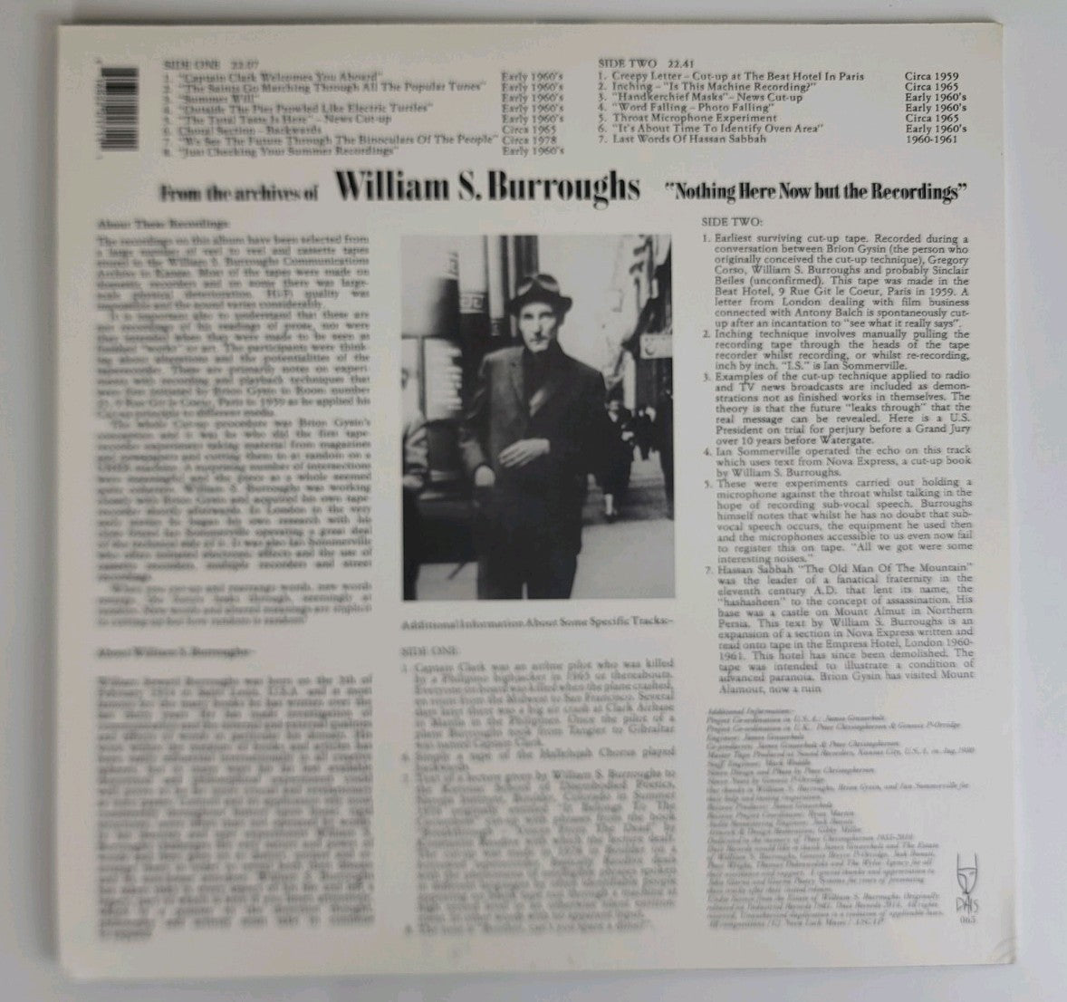 William S. Burroughs – Nothing Here Now LP 2023 Dais Josh Bonati Cut NM/NM