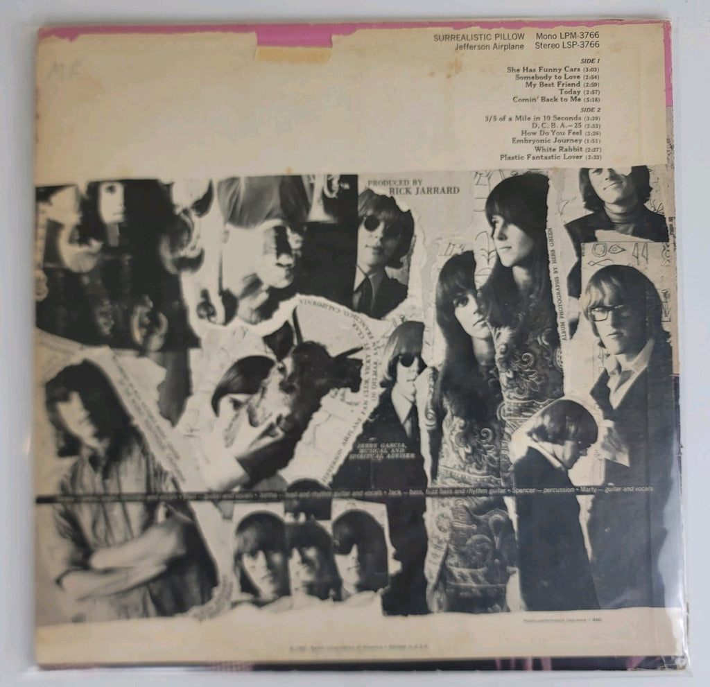 Jefferson Airplane Surrealistic Pillow LP 1980 RCA Indianapolis Hybrid NM/G+