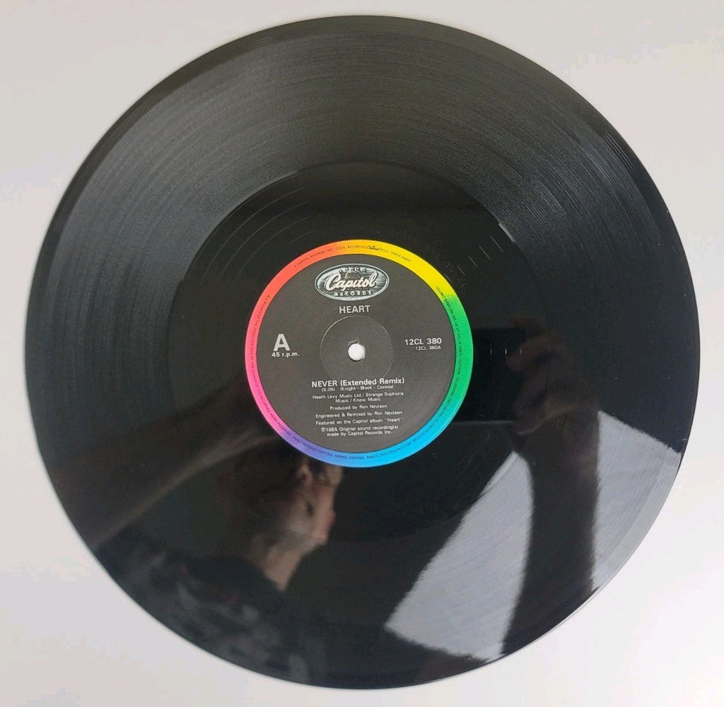 Heart – Never 12" Vinyl Single 45 RPM 1985 UK Capitol 12CL 380 NM/VG+