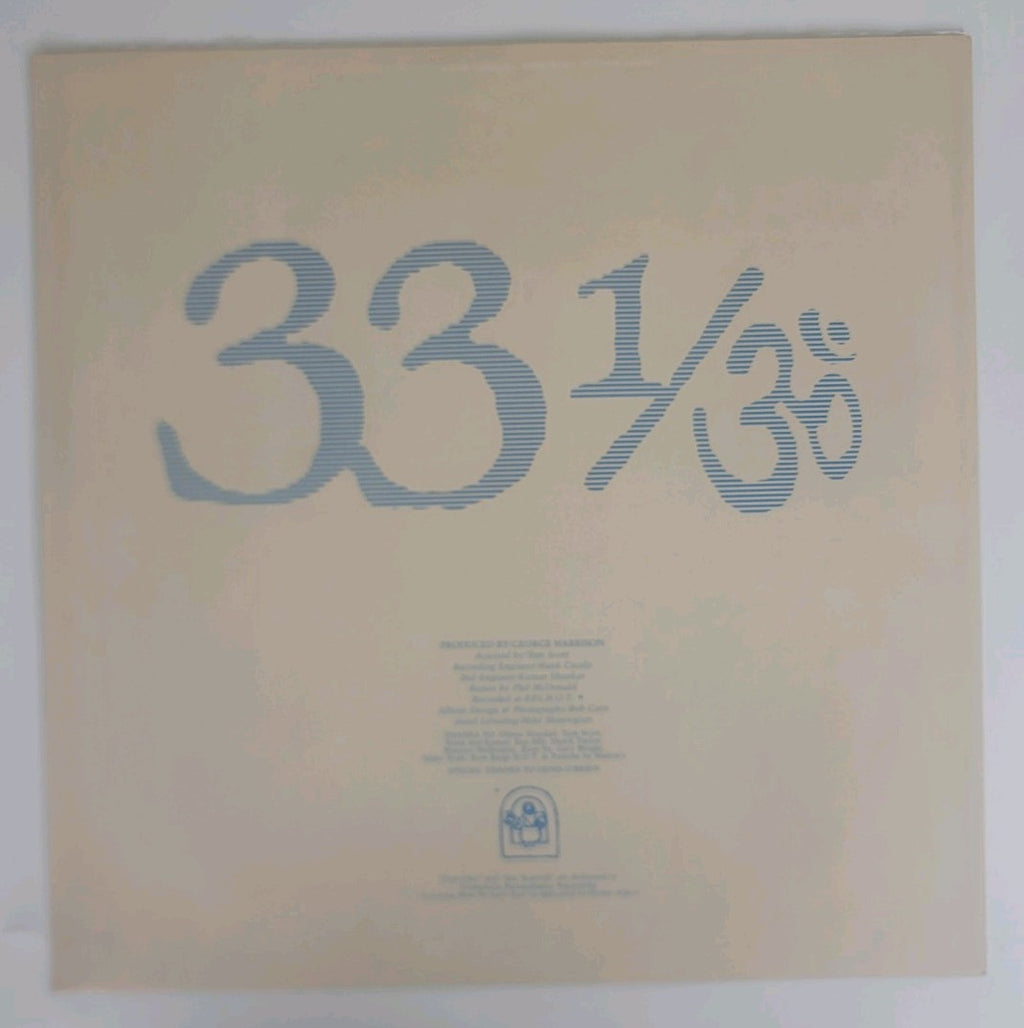 George Harrison – Thirty Three & ⅓ LP 1976 UK 1st Porky Prime Cut K56319 NM/NM