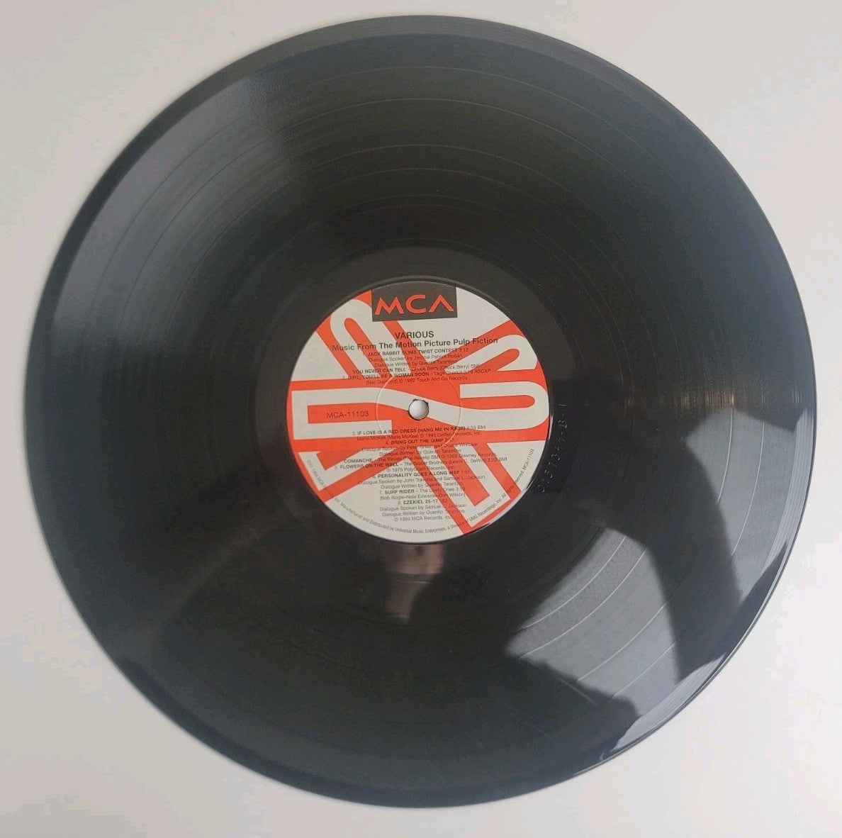 Pulp Fiction Soundtrack LP Vinyl Reissue MCA-11103 Tarantino Surf Soul VG/NM