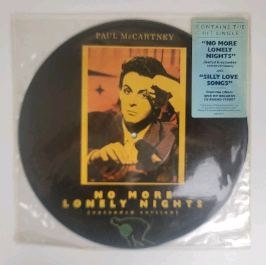 Paul McCartney – No More Lonely Nights 12" Picture Disc 1984 Columbia Pitman NM