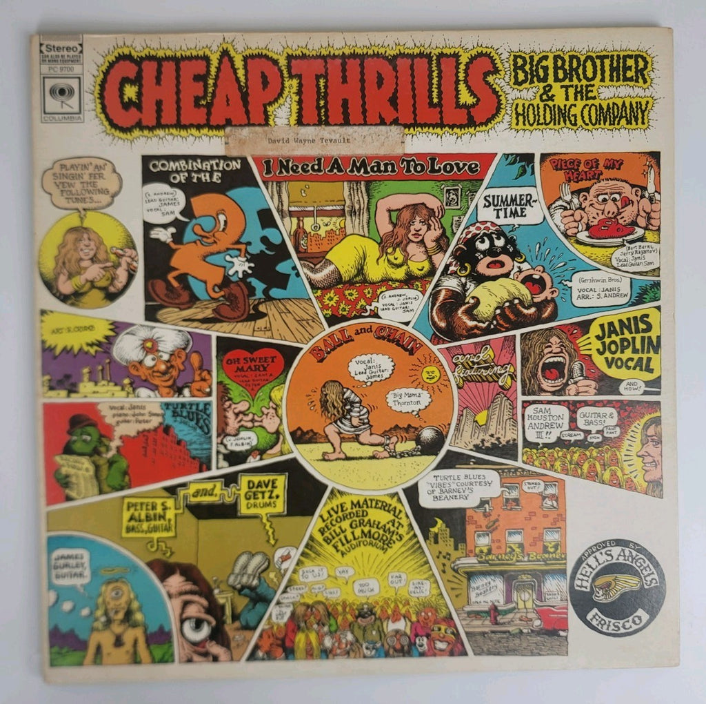 Big Brother Holding Co Cheap Thrills LP Janis Joplin Columbia Carrollton NM/VG+