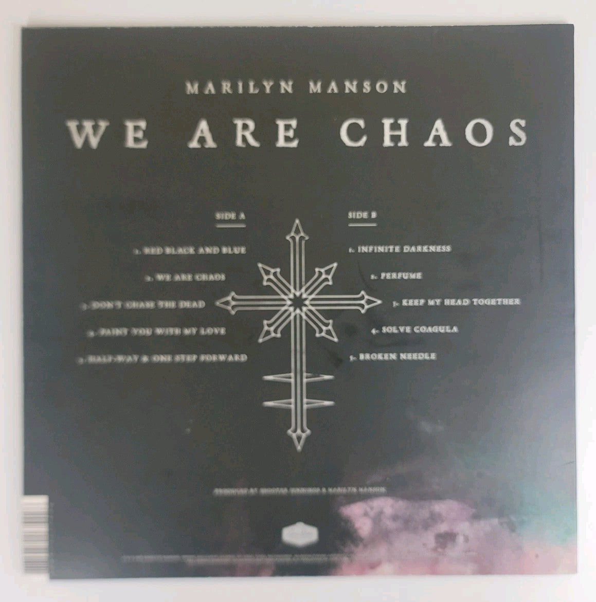 Marilyn Manson We Are Chaos LP Cobalt Blue Vinyl Best Buy Poster Pete Lyman NM/NM
