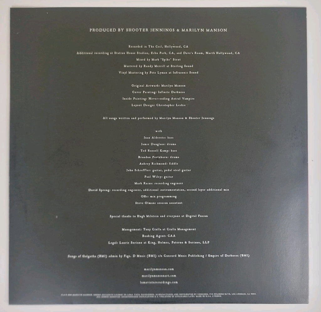 Marilyn Manson We Are Chaos LP Cobalt Blue Vinyl Best Buy Poster Pete Lyman NM/NM