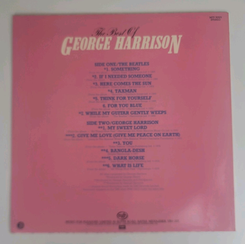 George Harrison – The Best Of George Harrison LP 1981 UK EMI MFP 50523 NM/VG+