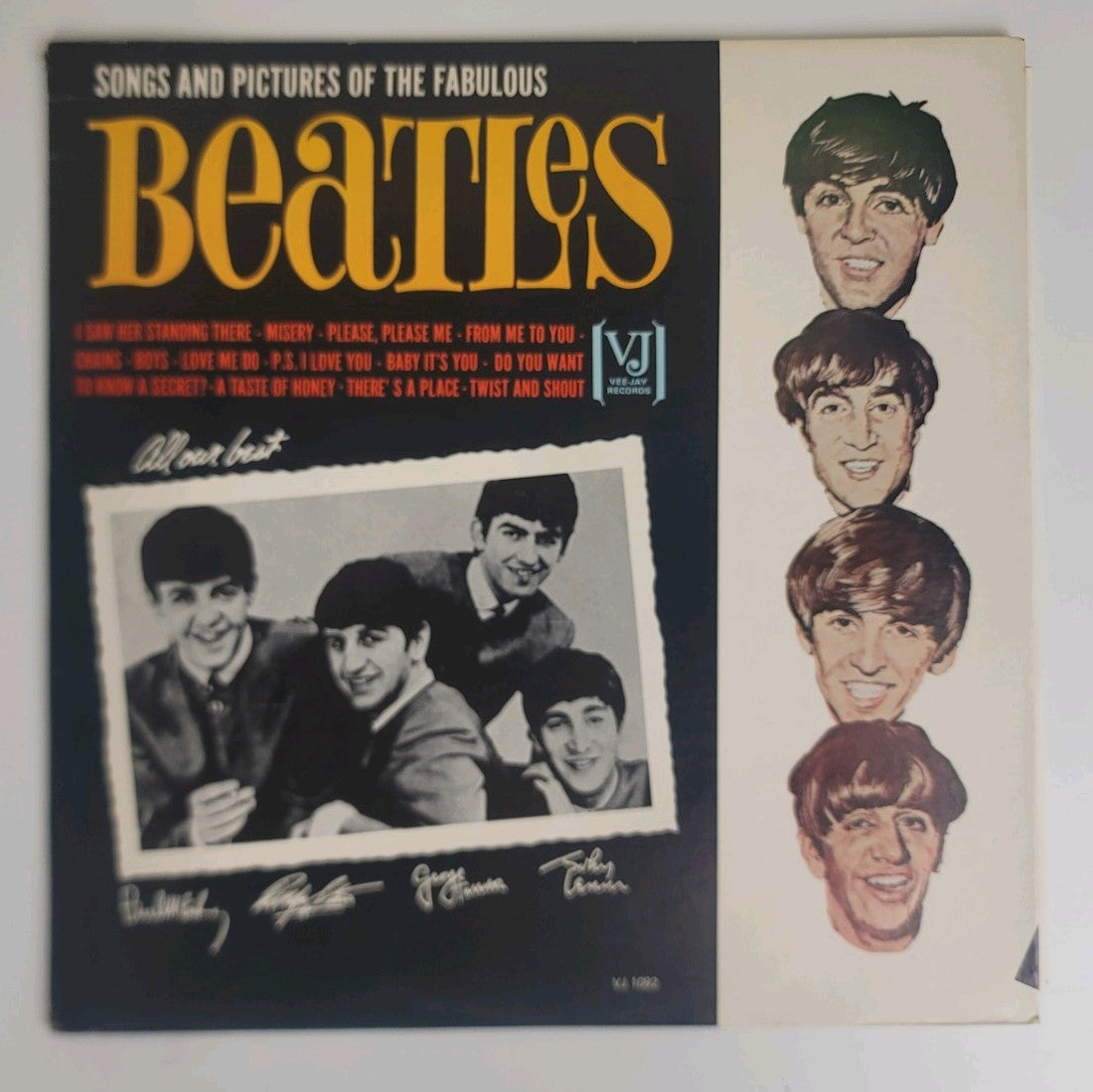 Beatles Songs Pictures Stories Fabulous Beatles LP VJLP 1092 Bootleg NM/VG+