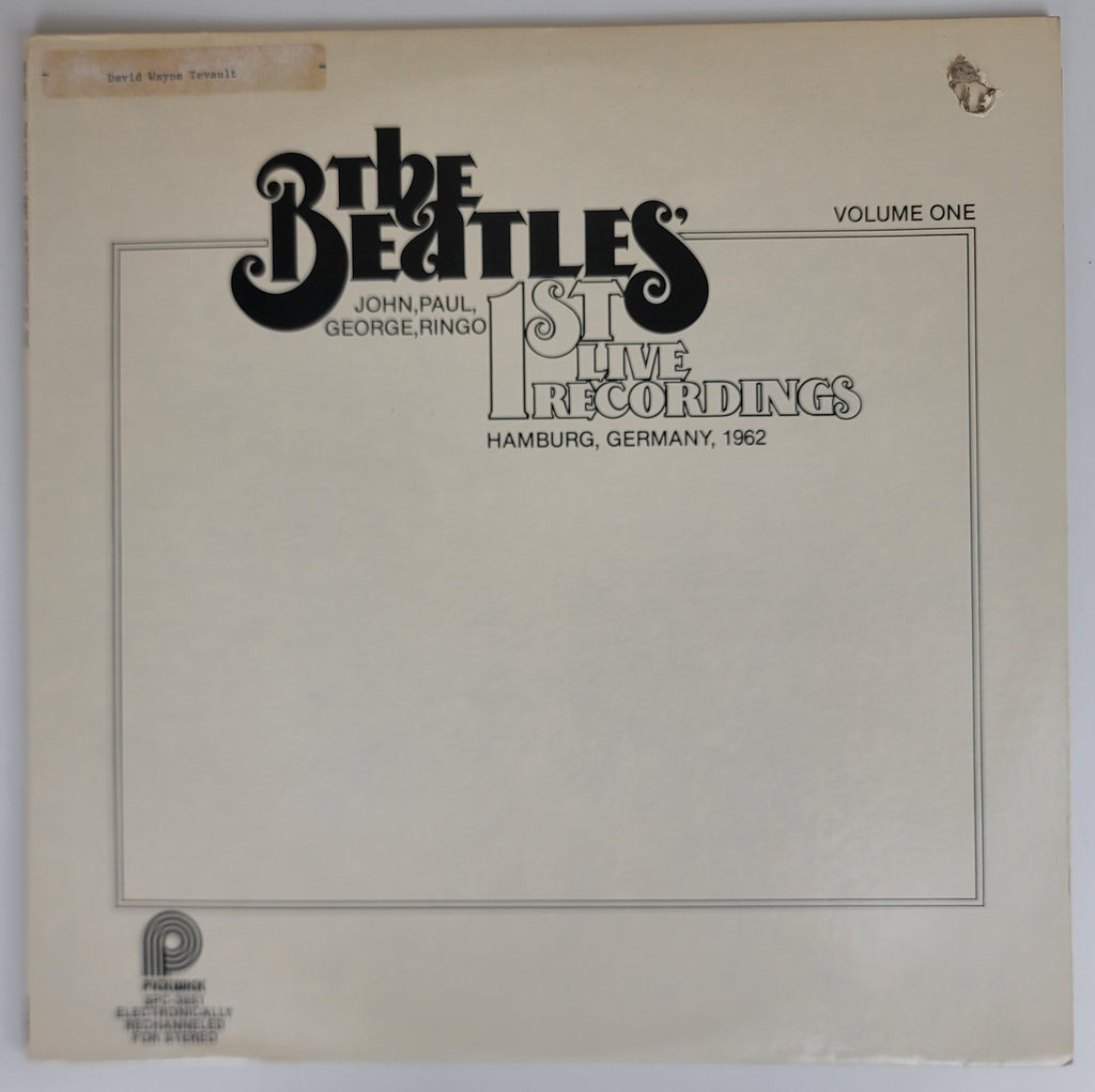 Beatles 1st Live Recordings Vol 1 LP Pickwick Hauppauge Star-Club Hamburg VG+/VG
