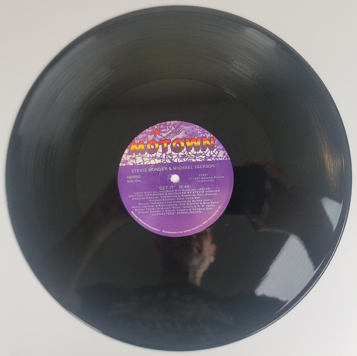 Stevie Wonder Michael Jackson Get It 12" Single 1988 Motown DMM Allied NM/VG+