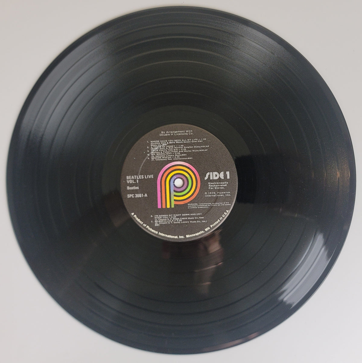 Beatles 1st Live Recordings Vol 1 LP Pickwick Hauppauge Star-Club Hamburg VG+/VG