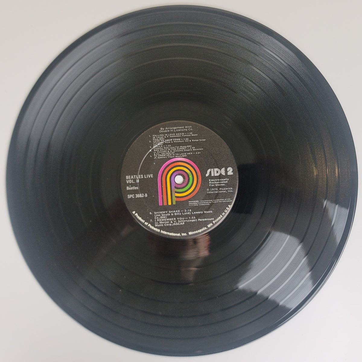 Beatles 1st Live Recordings Vol 2 LP 1979 Pickwick Keel Pressing Hamburg NM/VG